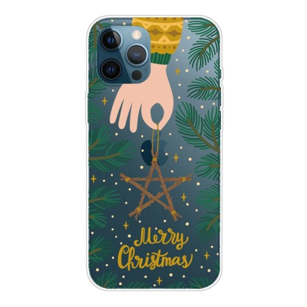 Generic Christmas Iphone 14 Pro Case - Five-pointed Star Green