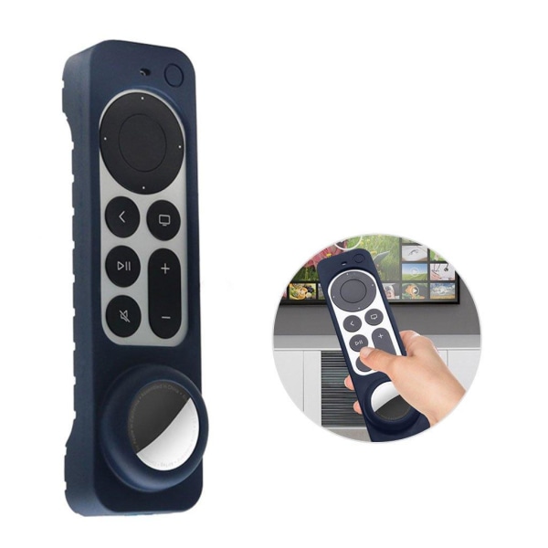 Generic 2-in-1 Remote Controller Silicone Cover Apple Tv 4k (2021) - Mid Blue