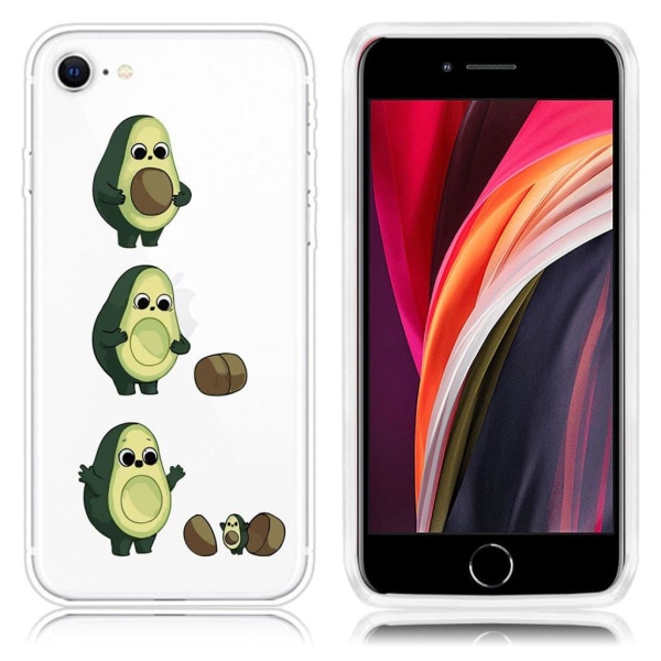 Generic Deco Iphone Se 2020 Cover - Avocado Red