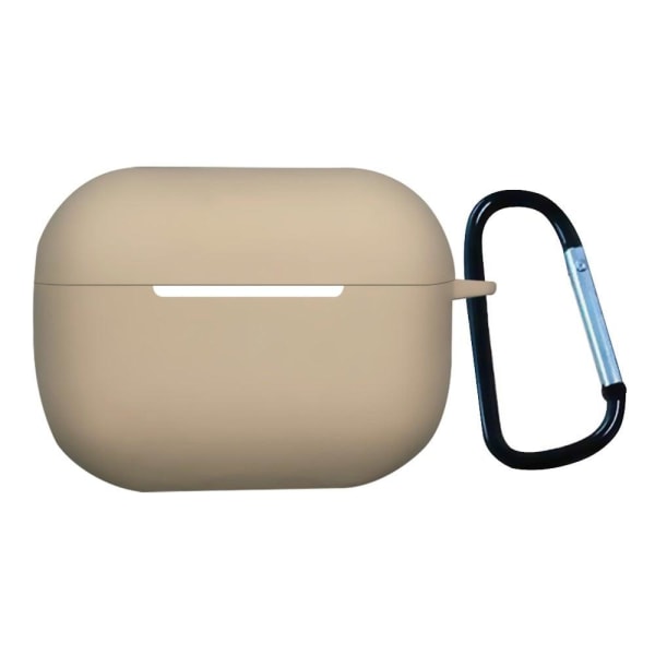 Generic 1.3mm Airpods Pro 2 Silicone Case With Buckle - Milk Tea Color Brown