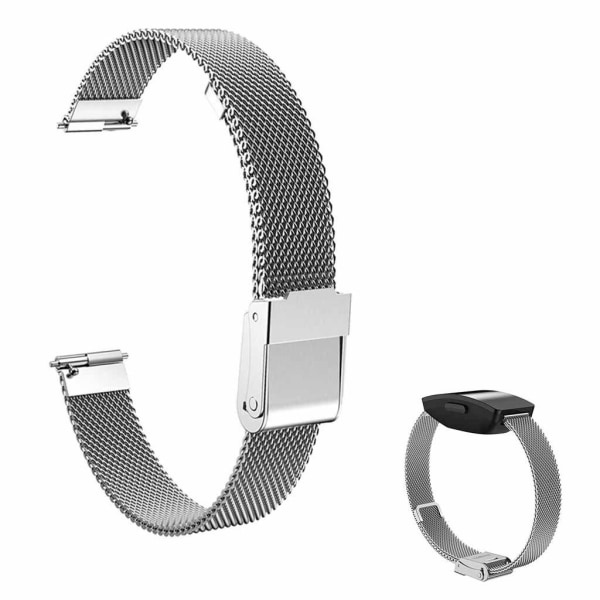 Generic Fitbit Ace 2 / Inspire Hr Buckle Design Stainless Steel Watch Ba Silver Grey