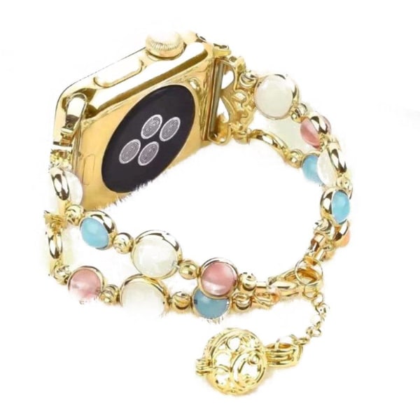 Generic Apple Watch Series 4 44mm Lysende Perle Armbånd - Guld Gold