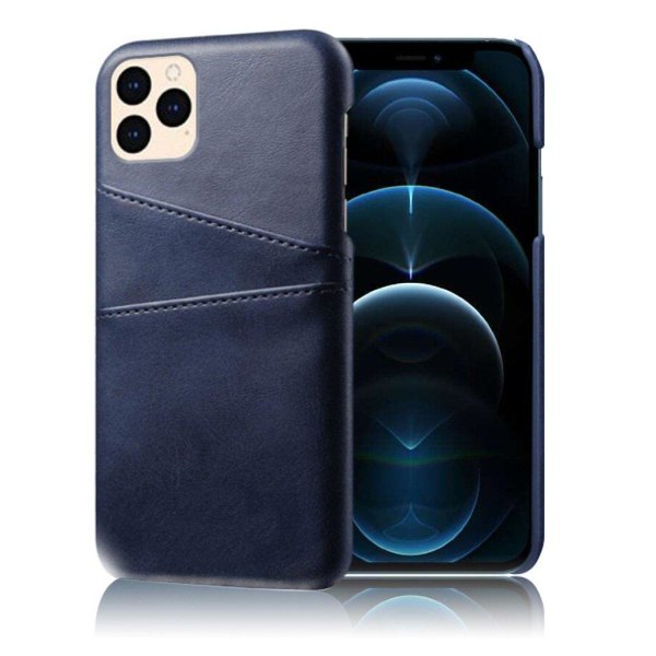 Generic Dual Card Etui Iphone 12 / Pro - Blå Blue
