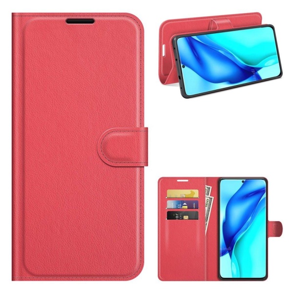 Generic Classic Huawei P50 Pro Flip Etui - Rød Red