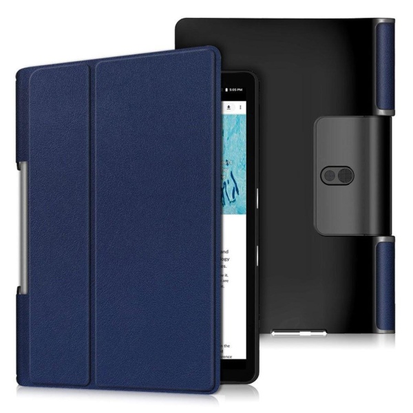 Generic Lenovo Yoga Smart Tab 10.1 Tre-folds Simpel Læder Flip Etui - Bl Blue