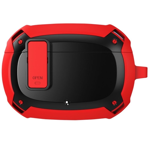 Generic Snap-on Lid Design Case For Beats Studio Buds - Black / Red