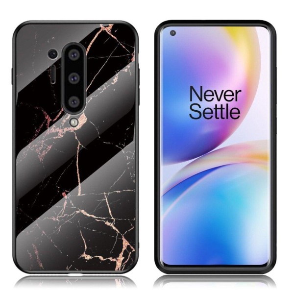 Generic Fantasy Marble Oneplus 8 Pro Cover - Sort / Guld Black