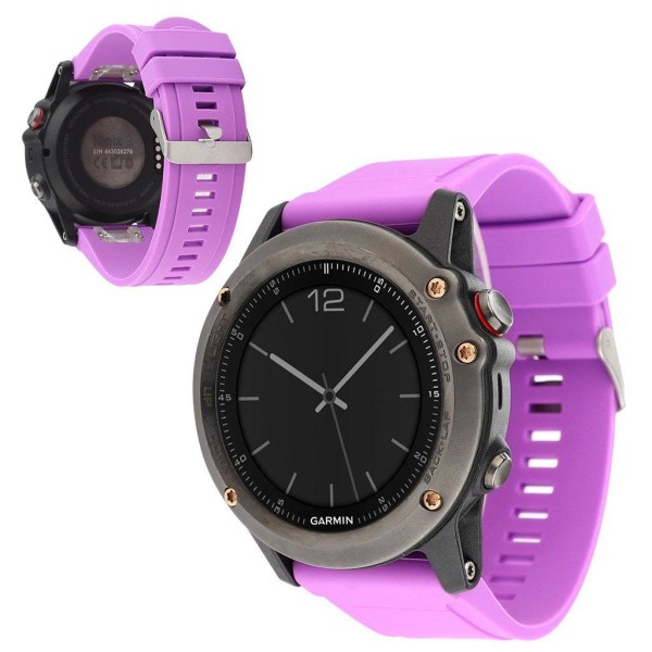 Generic Garmin Fenix 5 / Plus Forerunner 935 22mm Silicone Watch Ban Purple