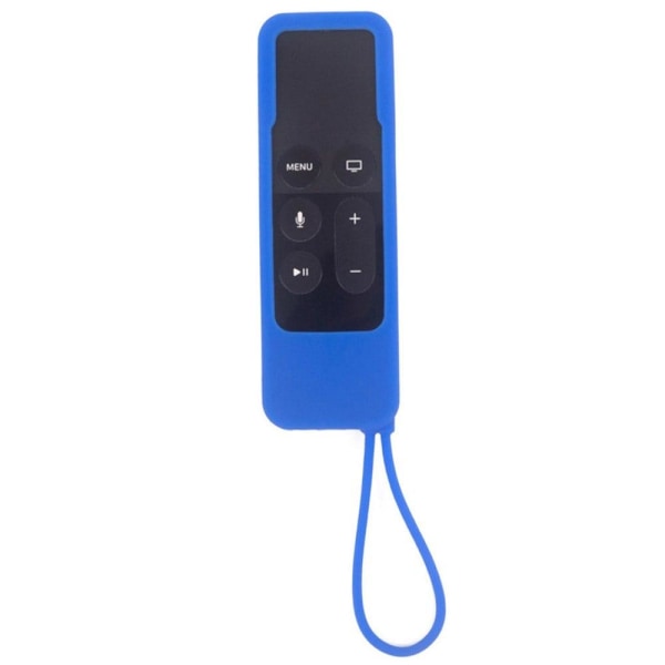 Generic Silicone Cover With Lanyard For Apple Tv 4k - Blue