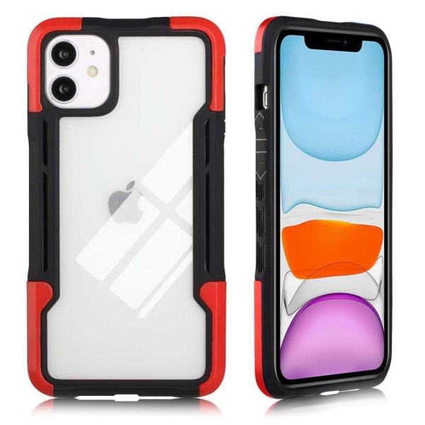 Generic Shockproof Protection Cover Til Iphone 12 Mini - Sort / Rød Red