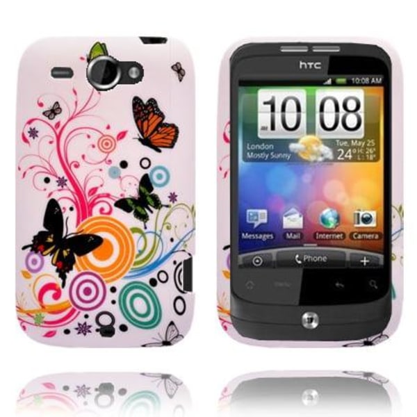 Generic Symphony (blandede Sommerfugle) Htc Wildfire G8 Cover Multicolor