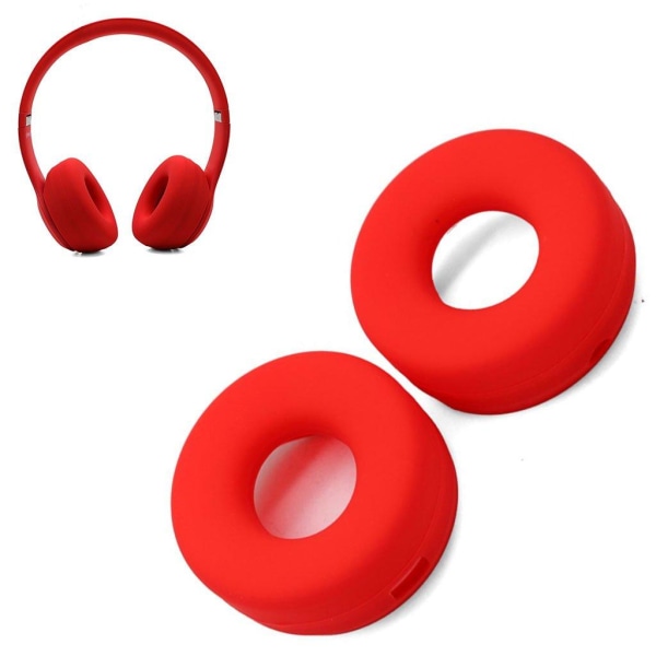 Generic 1 Pair Beats Solo 2 / 3 Silicone Ear Pad Cushion - Red
