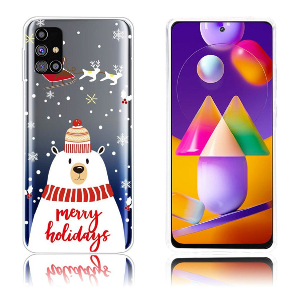 Generic Christmas Samsung Galaxy M31s Etui - Bjørn White