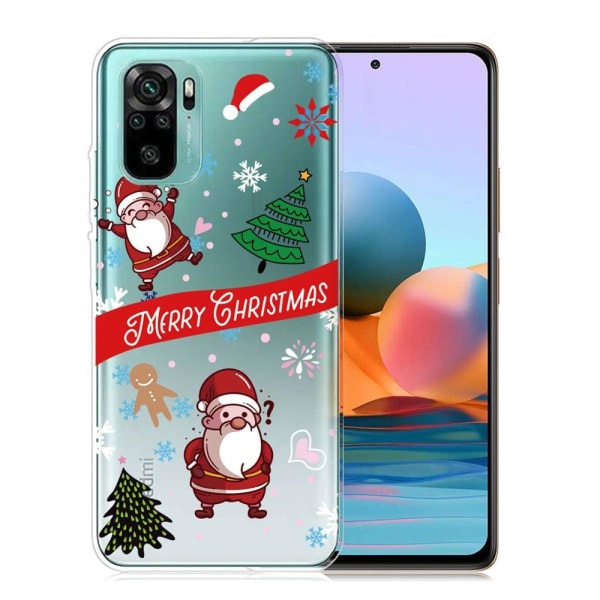 Generic Christmas Xiaomi Redmi Note 10s / 10 Etui - Julemand Multicolor