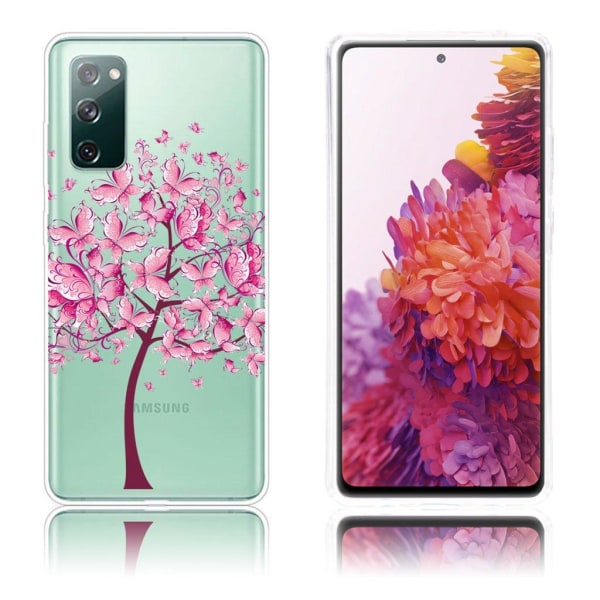 Generic Deco Samsung Galaxy S20 Fe 5g / Etui - Lyserød Sommerfugl Pink