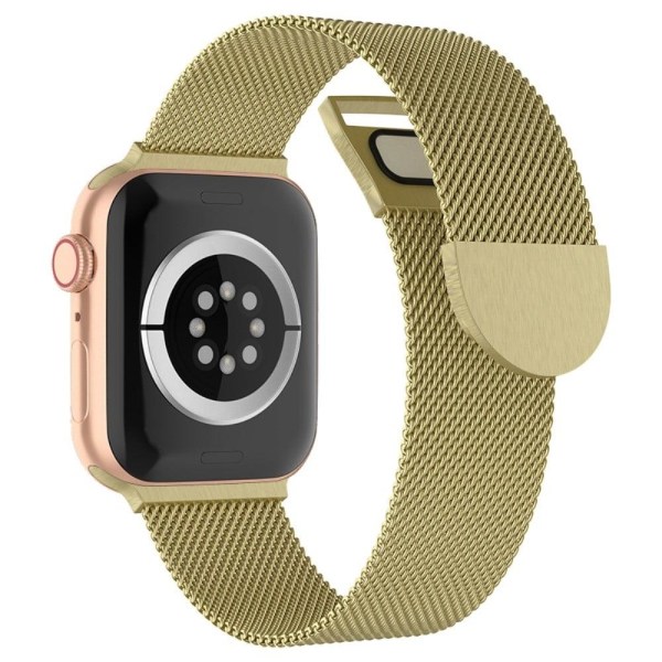 Generic Apple Watch (45mm) Milanese Stainless Steel Magnetic Clasp Gold