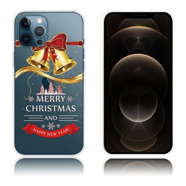Generic Christmas Iphone 12 Pro Max Etui - Bell Gold