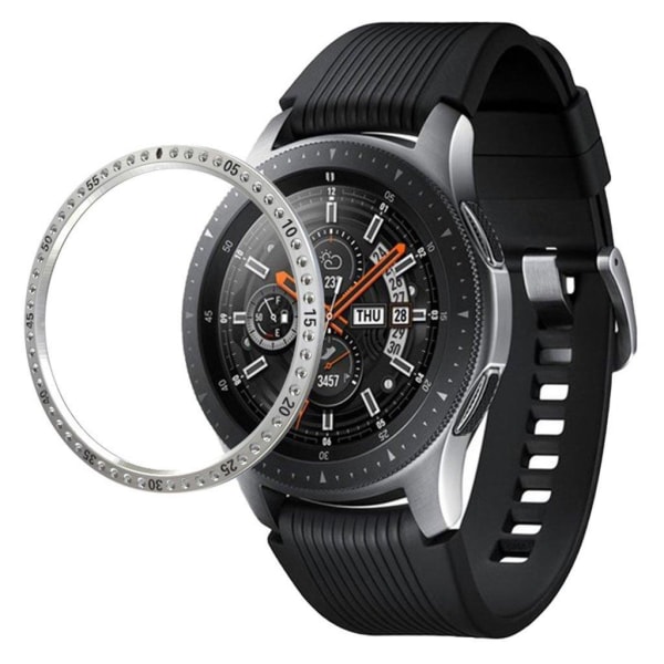 Generic Samsung Galaxy Watch (42mm) Krystal Aluminum Legering Bezel - Sø Silver Grey