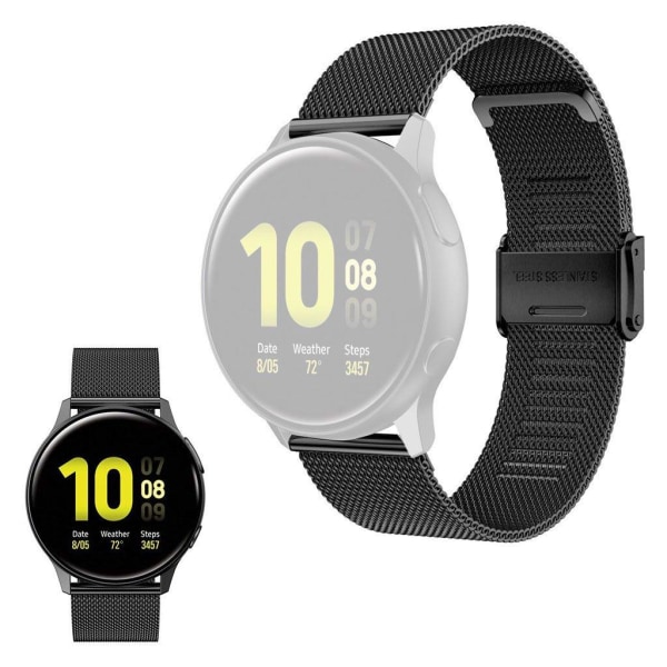 Generic Samsung Galaxy Watch Active 2 - 44mm Stainless Steel + Clip Desi Black