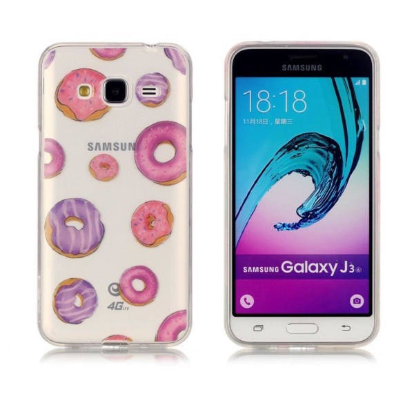 Generic Samsung Galaxy J3 (2016) Silikone Cover - Donuts Multicolor