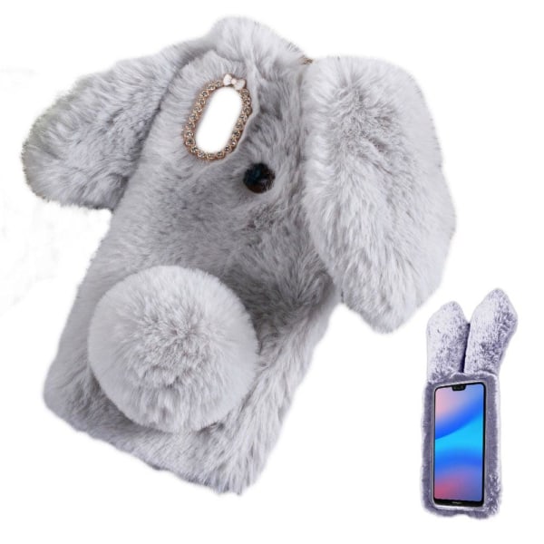 Generic Bunny Huawei P20 Lite Cover - Lysegrå Silver Grey