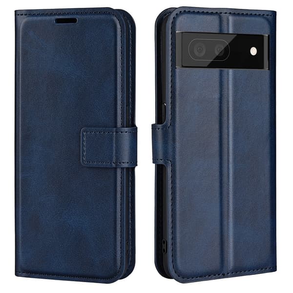 Skinn-etui i lommebok-stil for Google Pixel 7 Pro - Blå
