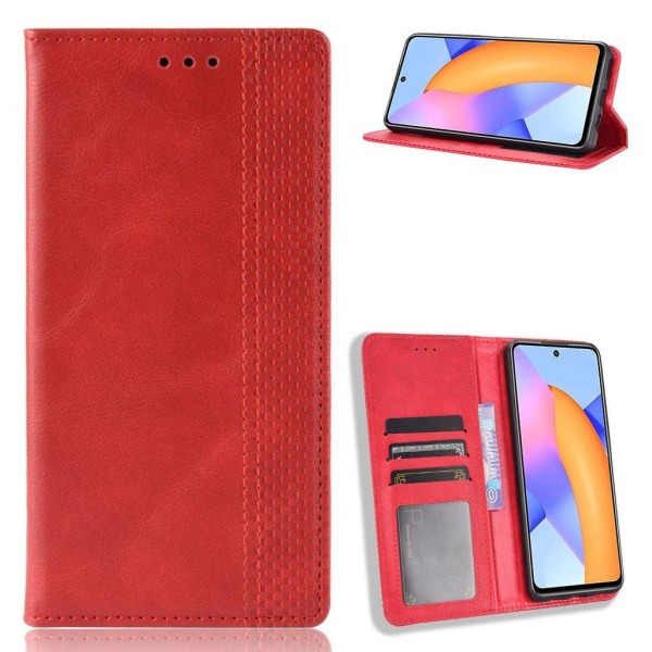 Generic Bofink Vintage Honor 10x Lite Læder Etui - Rød Red