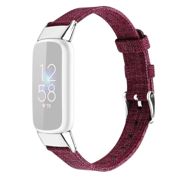 Generic Fitbit Luxe Canvas Watch Strap - Purple / Red Size: S