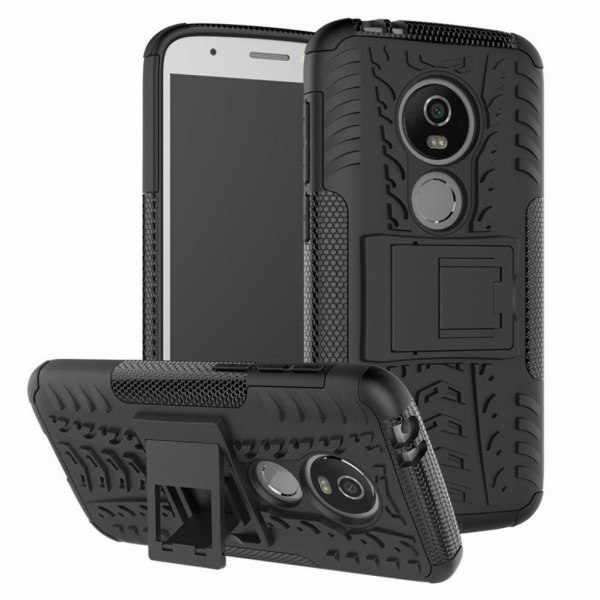Generic Motorola Moto E5 Play Beskyttelsesetui I Kombimaterialer Med Sta Black