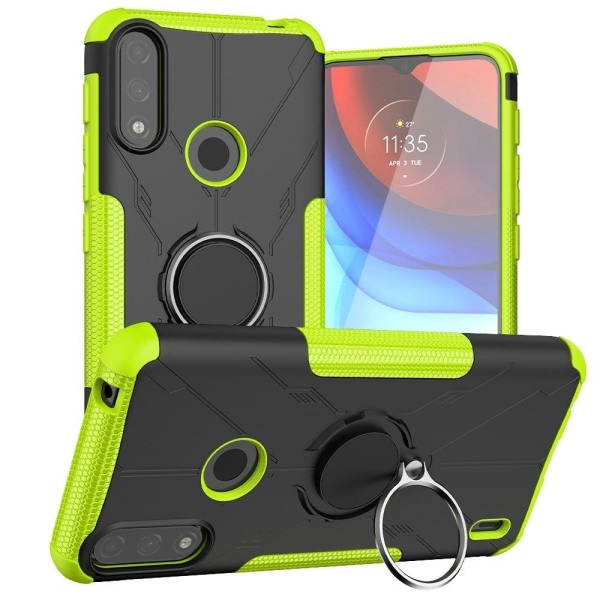 Generic Kickstand Cover With Magnetic Sheet For Motorola Moto E7 Power - Green