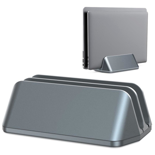 Generic Universal Vertical Laptop And Tablet Stand Holder - Grey Silver