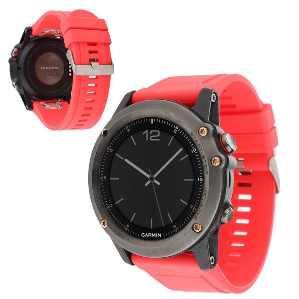 Generic Garmin Fenix 5 / Plus Forerunner 935 22mm Silicone Watch Ban Red
