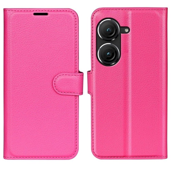 Generic Klassisk Asus Zenfone 9 Flip Etui - Rose Pink