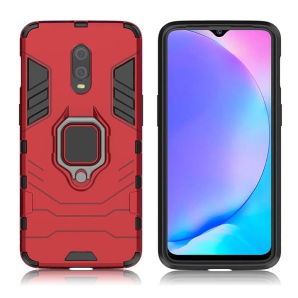 Generic Ring Guard Oneplus 7 Cover - Rød Red