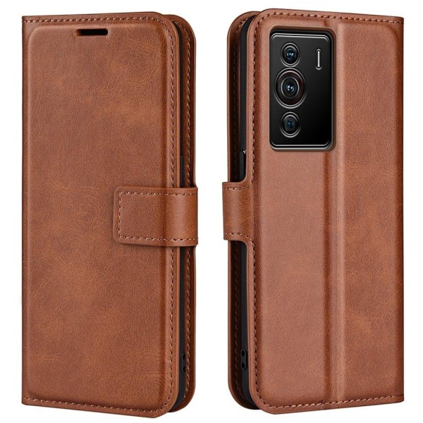 Generic Wallet-style Leather Case For Zte Nubia Z40 Pro - Light Brown