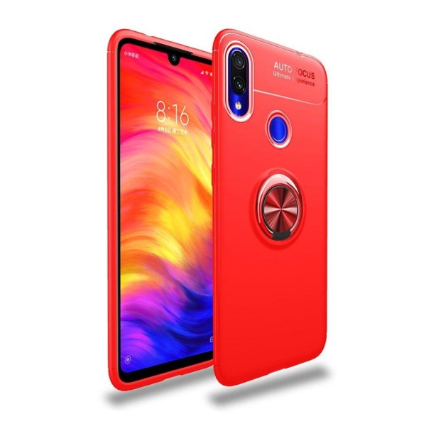 Generic Xiaomi Redmi Note 7 Fingerring Etui - Rød Red