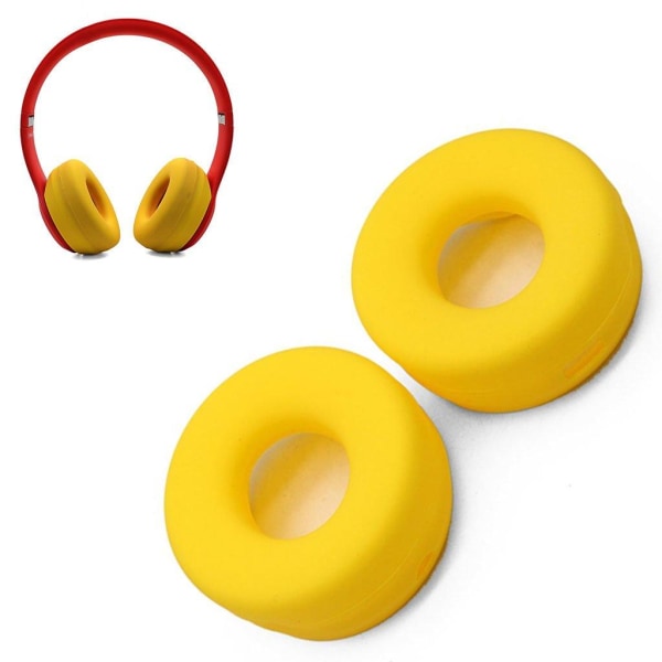Generic 1 Pair Beats Solo 2 / 3 Silicone Ear Pad Cushion - Yellow