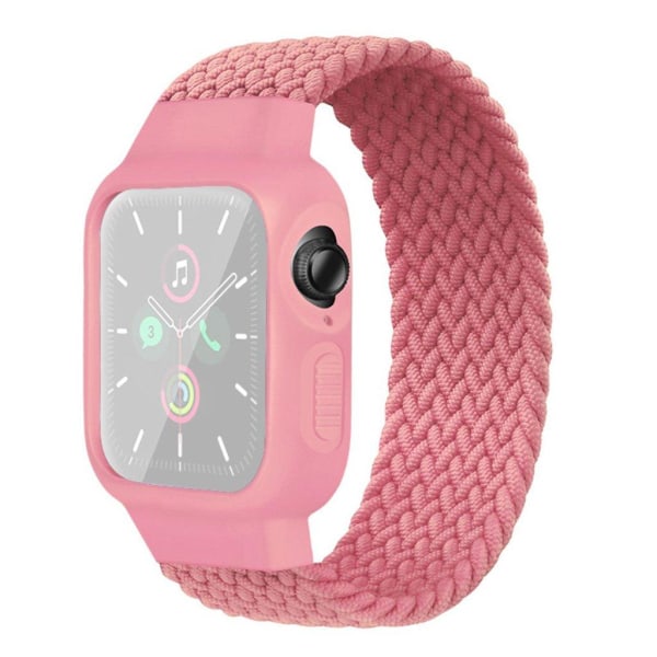 Generic Apple Watch Series 6 / 5 40mm Nylon Braid Band - Pink Si