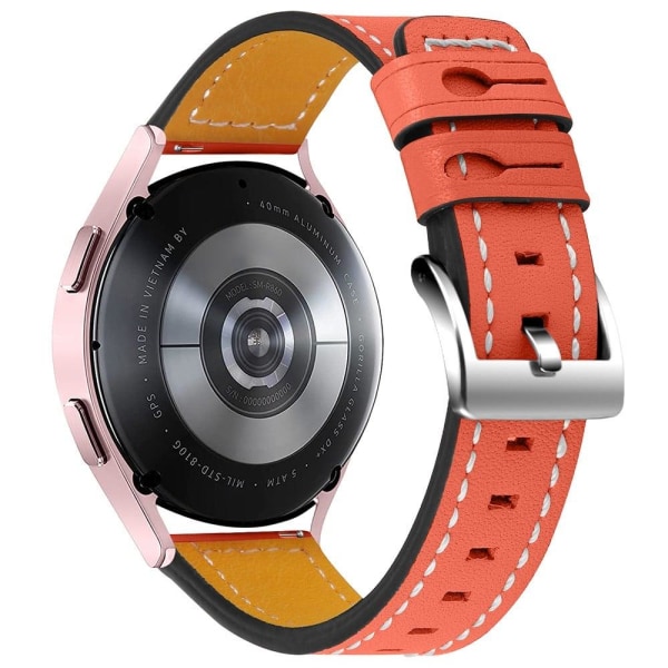 Generic Amazfit Gts / Gtr 42mm Cowhide Leather Watch Strap - Orange