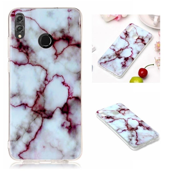 Generic Marble Honor 8x Cover - Rose / Hvid Pink