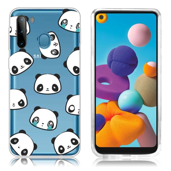 Generic Deco Samsung Galaxy A21 Cover - Kærlige Panda Multicolor