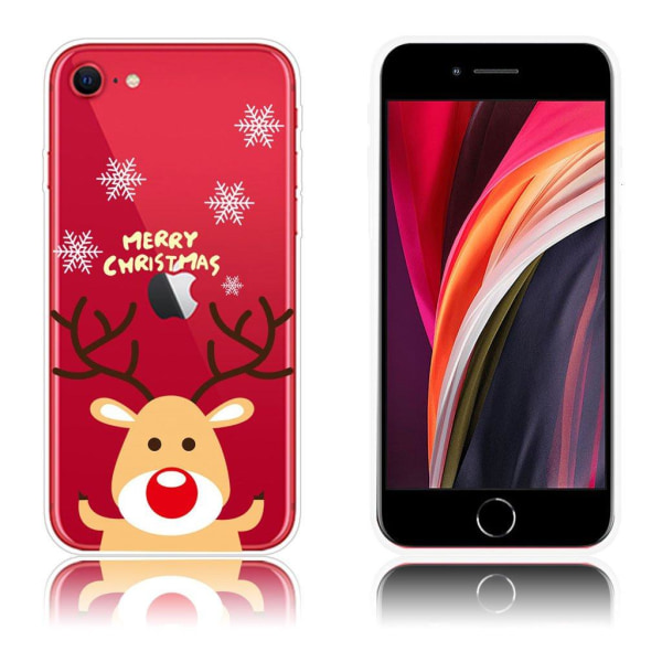 Generic Christmas Iphone Se 2020 Etui - Moose Og Snow Brown