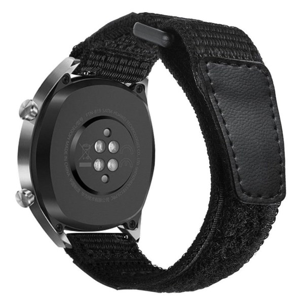 Generic Huawei Watch Gt / 2 42 46mm Magic Nylon Læder Urrem Black