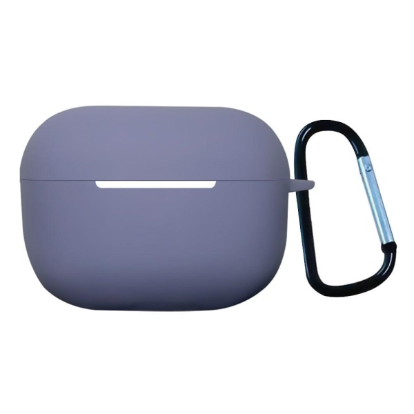 Generic 1.3mm Airpods Pro 2 Silicone Case With Buckle - Lavender Gray Silver Grey