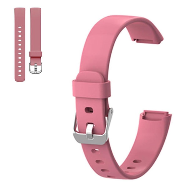 Generic Fitbit Luxe Silicone Solid Color Watch Strap - Pink / Size: L