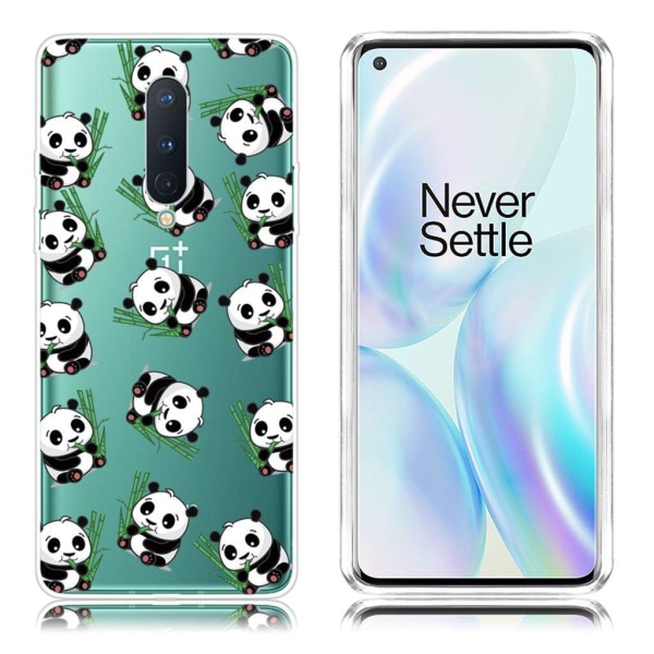 Generic Deco Oneplus 8 Etui - Sød Pandaer White