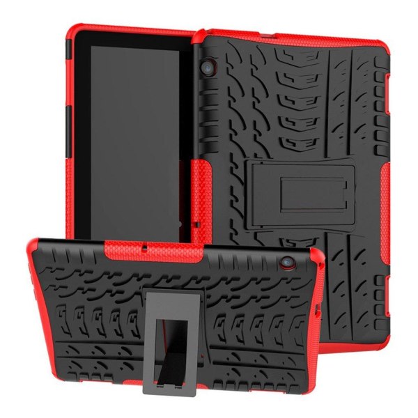 Generic Huawei Mediapad T5 Anti-glat Hybrid Etui - Rød Red