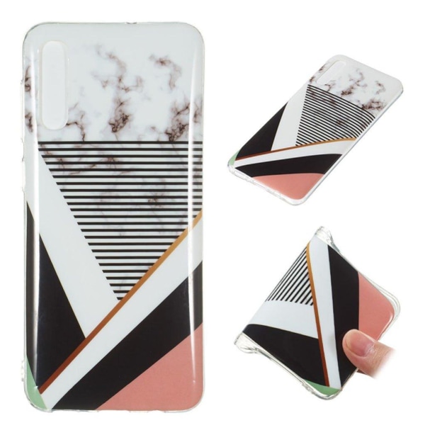 Generic Marble Samsung Galaxy A50 Cover - Marmorstriped Mønster Multicolor