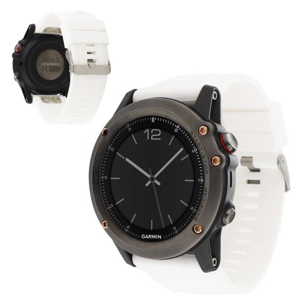 Generic Garmin Fenix 5 / Plus Forerunner 935 22mm Silicone Watch Ban White