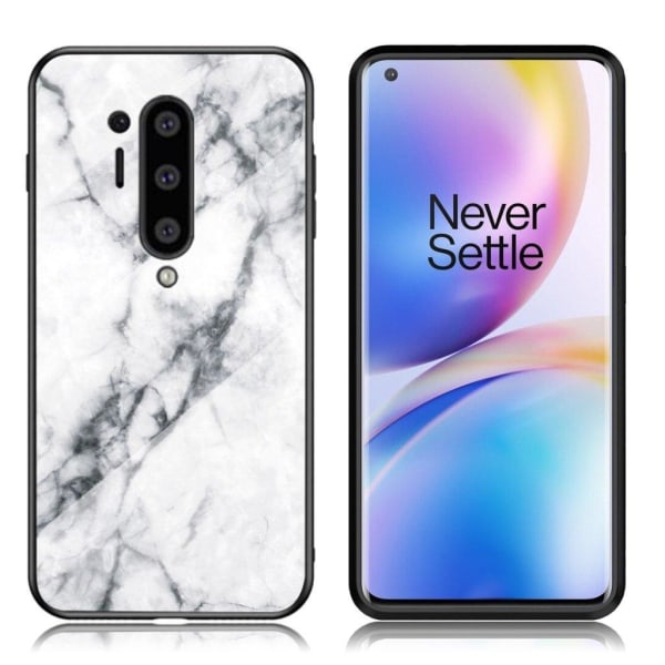 Generic Fantasy Marble Oneplus 8 Pro Cover - Hvid White